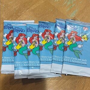 The little mermaid - pack of 6 random cards - vintage
